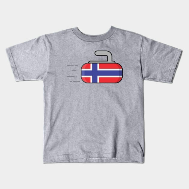 Norway Curling 2018 Winter Sports Games T Shirt Kids T-Shirt by tylerberry4
